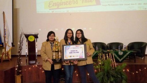 Mahasiswa Teknik Kimia UNPAR Raih Juara ke-3 di Lomba Esai Teknik Kimia UMJ 2018